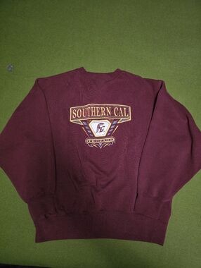 Vintage Southern Cal Trojans Maroon Crewneck Sweatshirt